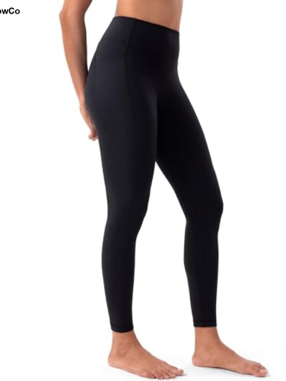 No Front Seam High Waisted Leggings with Pockets 25" Buttery Soft Yoga Pants - Picture 3 of 6